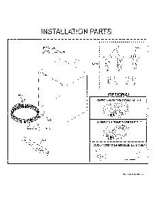 Installation Parts Diagram and Parts List for GDT550PGR0WW  General Electric Dishwasher