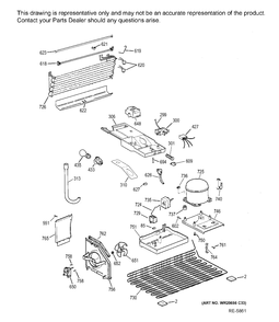 MACHINE COMPARTMENT Diagram and Parts List for GTZ18GBEGRSS  General Electric Refrigerator