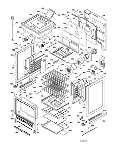 BODY PARTS Diagram and Parts List for P2S975SER3SS  General Electric Range