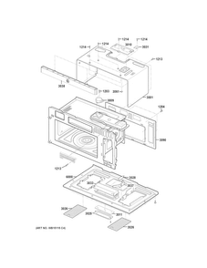 Oven Cavity Parts Diagram and Parts List for CVM1750SH2SS  General Electric Microwave