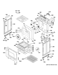 Body Parts Diagram and Parts List for JGS760EP1ES  General Electric Range