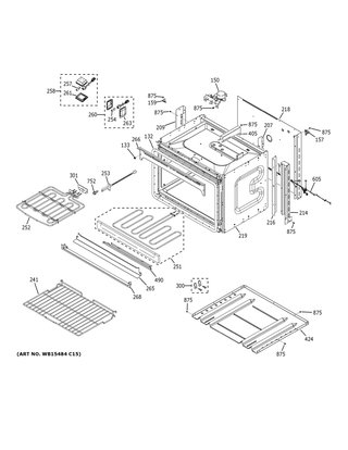Lower Oven Diagram and Parts List for JKD5000DN1BB  General Electric Wall Oven