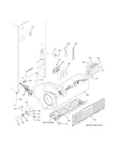 Machine Compartment Diagram and Parts List for GNE25JMKCFES  General Electric Refrigerator