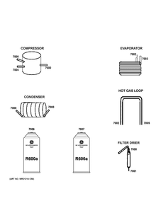 Lokring Connectors Diagram and Parts List for UCC15NPRCII  General Electric Ice Maker