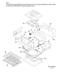 UPPER OVEN Diagram and Parts List for CCHS995SEL1SS  General Electric Range
