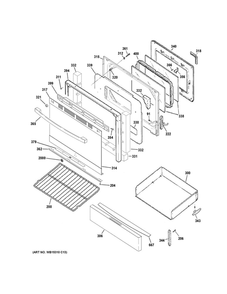 Door And Drawer Parts Diagram and Parts List for JGB645SEK4SS  General Electric Range