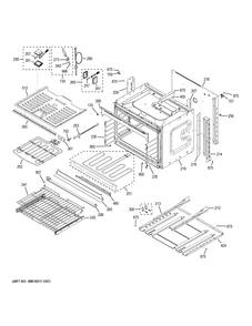 LOWER OVEN Diagram and Parts List for PT7550DF8BB  General Electric Wall Oven