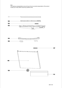 DOOR ASM Diagram and Parts List for GDT650SMJ2ES  General Electric Dishwasher