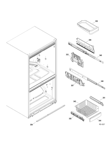 FZ SHELVES Diagram and Parts List for GDRS0KBXDRSS  General Electric Refrigerator