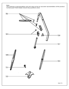 WASH ARM ASM Diagram and Parts List for GDF610SSK0SS  General Electric Dishwasher