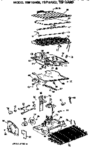 Unit Parts Diagram and Parts List for TBF16AKB  General Electric Refrigerator