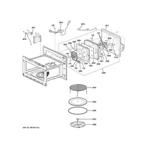 Interior Parts Diagram and Parts List for CWB713P2V1S1  General Electric Microwave