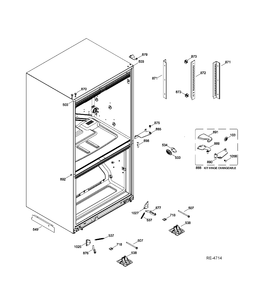 HINGES Diagram and Parts List for GDRC3KBYCRWW  General Electric Refrigerator
