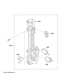 Latch Board Parts Diagram and Parts List for JVM6175BL5TS  General Electric Microwave