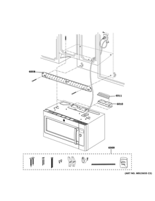 Installation Parts Diagram and Parts List for PVM9179DK5WW  General Electric Microwave