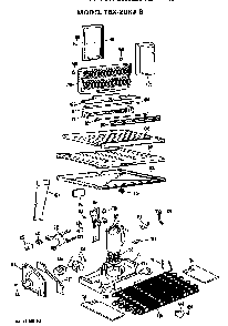 Unit Parts Diagram and Parts List for TBX20KJB  General Electric Refrigerator