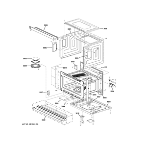 Oven Cavity Parts 1 Diagram and Parts List for CSB913P3V1D1  General Electric Microwave