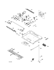 GAS & BURNER PARTS Diagram and Parts List for CC2S985SET1SS  General Electric Range