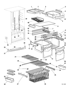 Part Location Diagram of WR1M740 GE Washer
