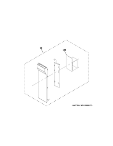 Control Parts Diagram and Parts List for GVMB14S4W1SS  General Electric Microwave Oven Combo