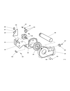 BLOWER DRIVER Diagram and Parts List for GUSR465EBCWW  General Electric Dryer