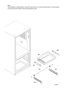 FZ SECTIONS BASKETS Diagram and Parts List for PFE24JGKAKWW  General Electric Refrigerator