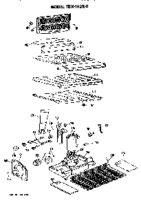 Unit Parts Diagram and Parts List for TBX18DKBR  General Electric Refrigerator