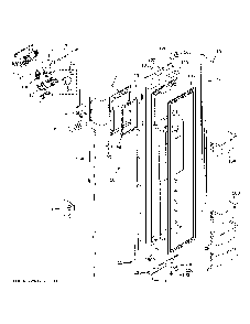 Freezer Door Diagram and Parts List for ZISB480DNKII  General Electric Refrigerator