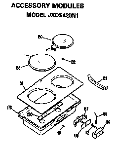Accessory Modules Diagram and Parts List for JP370B9N1  General Electric Cooktop