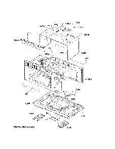 Oven Cavity Parts Diagram and Parts List for PSA9240SP1SS  General Electric Microwave