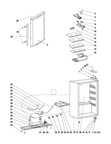 BAR REFRIGERATOR Diagram and Parts List for GCS04GATSAC  General Electric Refrigerator