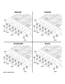 Part Location Diagram of WB03X39561 GE STAINLESS KNOB GRIDDLE