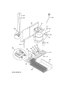 Machine Compartment Diagram and Parts List for ZIBS240PBSS  General Electric Refrigerator