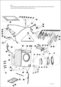 CABINET Diagram and Parts List for HLC1700AXS  General Electric Washer