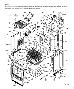 BODY PARTS Diagram and Parts List for JCGS750SEF5SS  General Electric Range