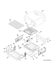 UPPER OVEN Diagram and Parts List for PGB960BEJ1TS  General Electric Range