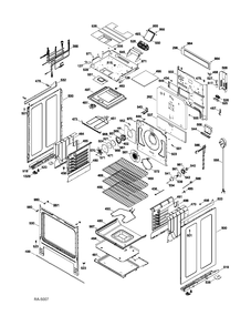 BODY PARTS Diagram and Parts List for CBC980ST2SS  General Electric Range