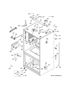 CASE PARTS Diagram and Parts List for GNE29GGKGWW  General Electric Refrigerator