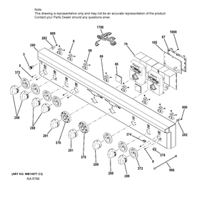 CONTROL PANEL Diagram and Parts List for ZDP486NRP7SS  General Electric Range