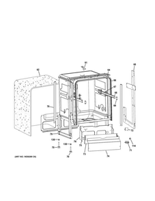 Body Parts Diagram and Parts List for PDW1860K01SS  General Electric Dishwasher