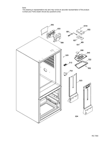 Part Location Diagram of WR01L02846 GE METAL HINGE PIN - WR2M4267