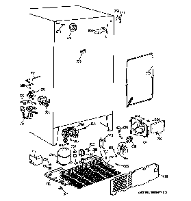Unit Parts Diagram and Parts List for 36359575991  General Electric Refrigerator