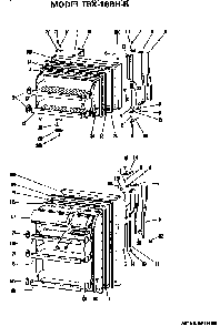 Doors Diagram and Parts List for TBX18BHB  General Electric Refrigerator