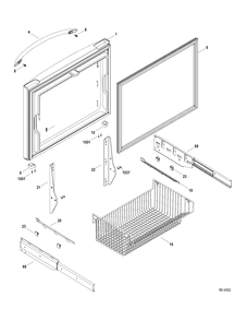 FZ DOOR Diagram and Parts List for PFRS5NBXCSS  General Electric Refrigerator