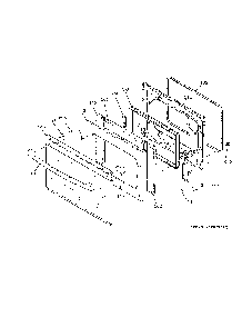 Door Diagram and Parts List for JD630DT1BB  General Electric Range