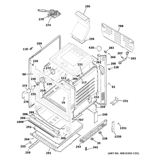 Part Location Diagram of WB35X33488 GE INSULATION VENT
