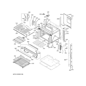 Upper Oven Diagram and Parts List for ZTDX1FPSN4SS  General Electric Wall Oven