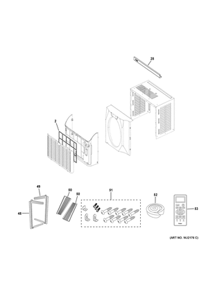 Part Location Diagram of WJ86X22905 GE LEFT FRAME