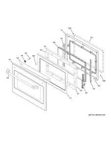 LOWER DOOR Diagram and Parts List for CK7500SH3SS  General Electric Wall Oven