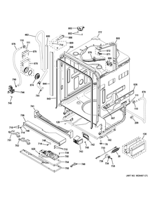 BODY PARTS 1 Diagram and Parts List for GDT740SIF8II  General Electric Dishwasher